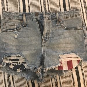 Massimo jean shorts - American flag pockets